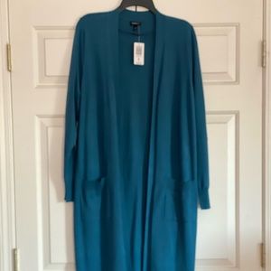 Torrid Open Front Duster Teal